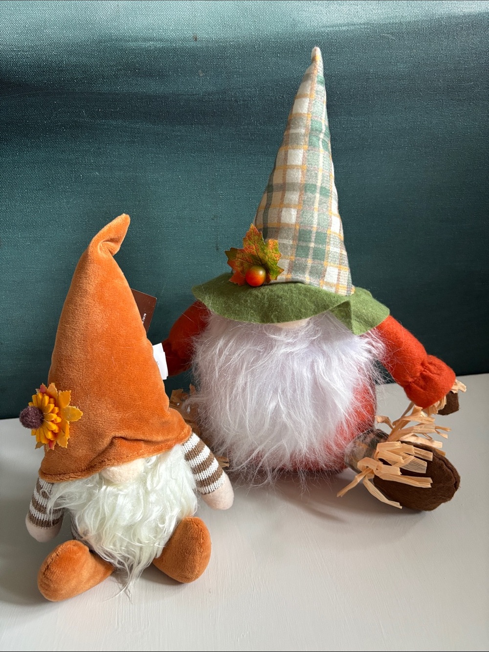 Fall Harvest Plush Gnomes Decoration 13”